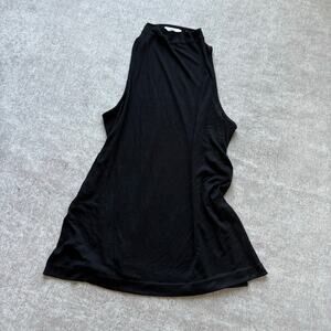 Vince High Neck Black Sleeveless Top